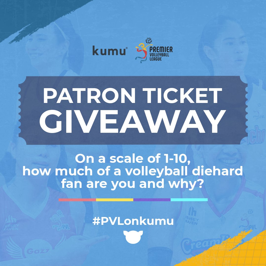 kumuPH's tweet photo. 📢 BIG SURPRISE AND PRIZE FROM KUMU! 

Answer the question below together with the screenshot of your kumu account and hashtags #PVLonkumu #PVL2022 to get a chance to win PATRON TICKETS!

Bilisan mo until 12 noon lang to! G?! Hihi

#PVLonkumu #PVL2022
https://t.co/6iUtgEbcO5 https://t.co/gxSig1JPSk