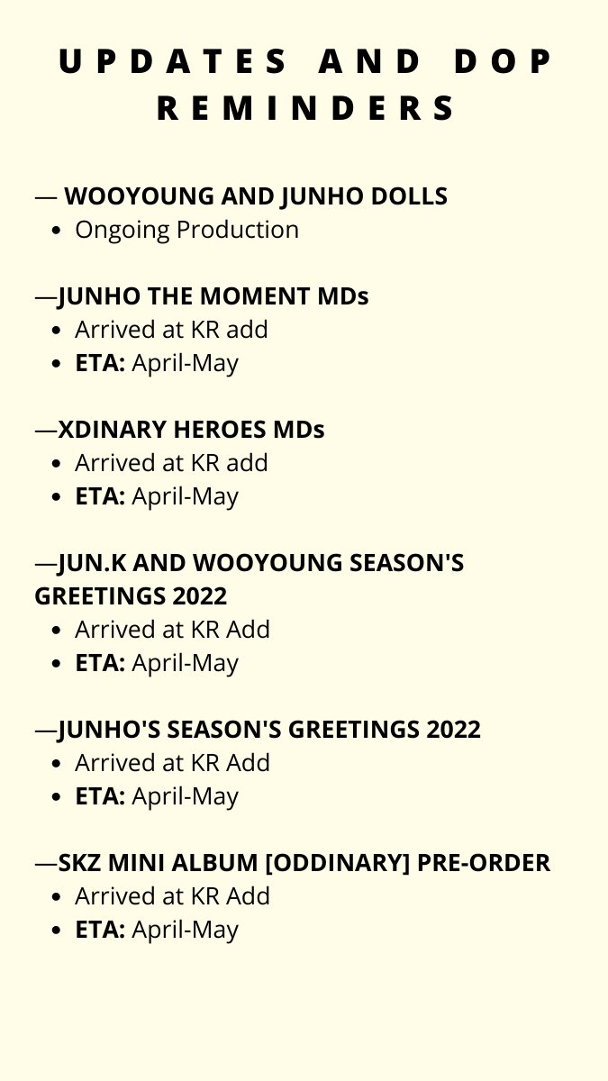 iTreasurePH's tweet photo. [#iTreasureUpdates]

MASS UPDATE and DOP REMINDERS as of April 06, 2022 ✨ https://t.co/oINABzUTlq