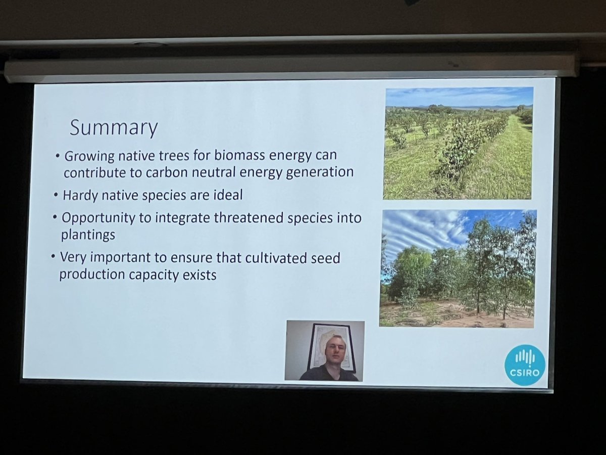 SeedPartnership's tweet photo. #DavidBush @CSIRO presenting on the use of seed orchards
for #Australian tree species π³ & the considerations for
#sustainable #CarbonCapture and #BioEnergyProduction
#ProvenanceTesting @ANPlantC #APCC13 https://t.co/cxq02uHHsW