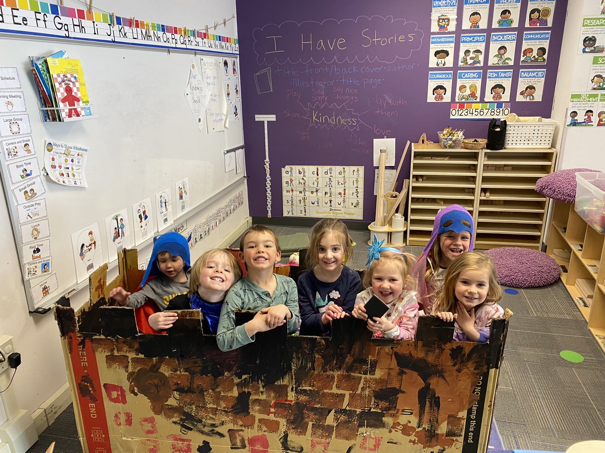 MissAlyssaPreK's tweet photo. So much imaginative play has happened in this castle! It’s also been great for working on cooperation, sharing, taking turns, and problem solving! #ssdedu #prek #SCoveEl #socialskillsarekey https://t.co/klf03KA0RQ
