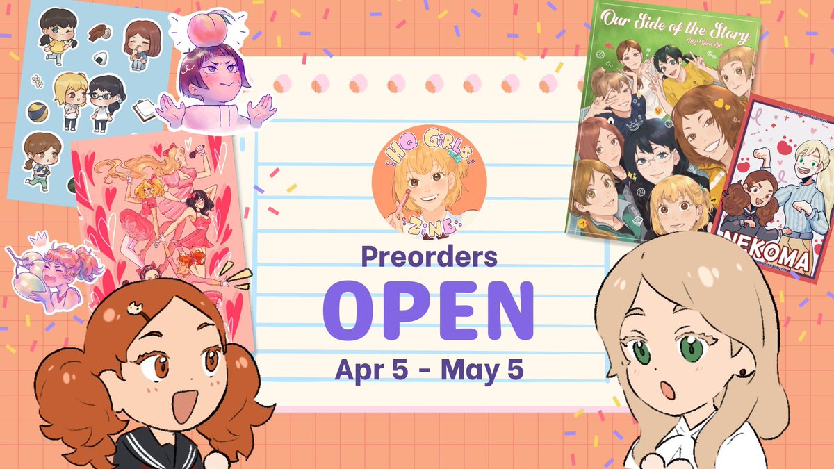 haikyugirlszine's tweet photo. 💫PREORDERS ARE NOW OPEN💫

It’s Alisa’s Birthday! What better way to celebrate her birthday by buying a copy of our zine?  Preorders for Our (side of the) Story Zine will run from April 5th to May 5th. 

All proceeds will be donated to NAPIESV.

🌬Shop: https://t.co/oOcdJaZWX0 https://t.co/amonltIrOG