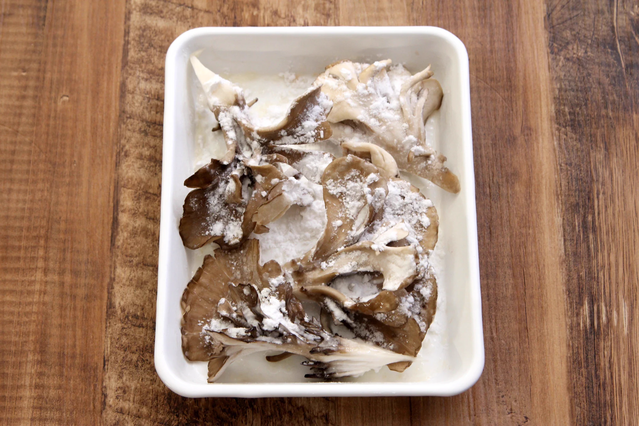 まいたけの唐揚げ。「うま塩味」にすると、箸が止まらない！