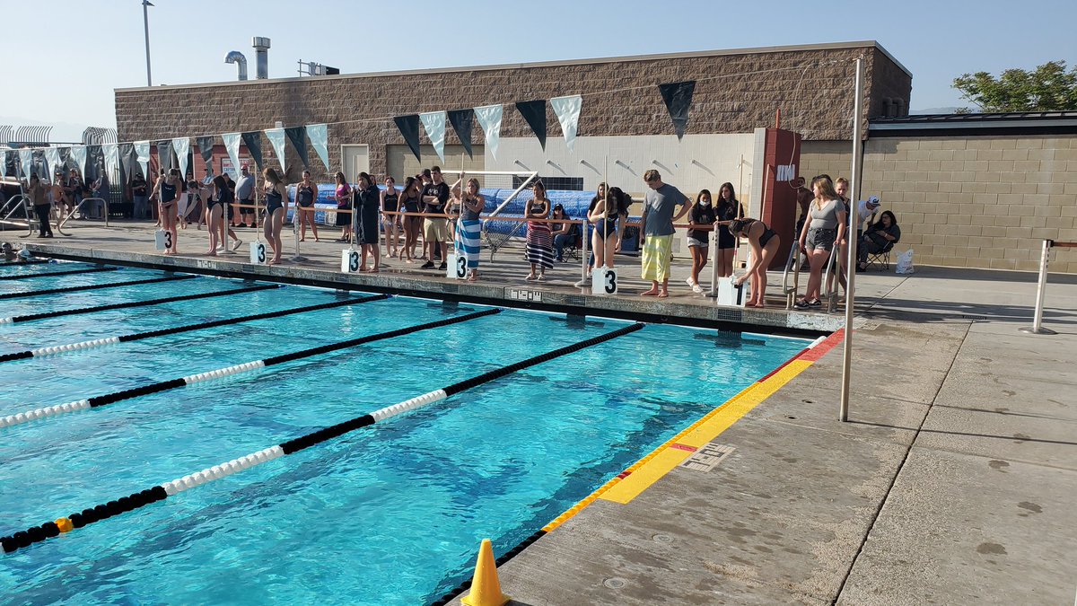CvhsSwimming's tweet photo. Clean sweep of YHS today and check out that crowd. #swamfast #defeatthemall #goblackhawks https://t.co/V8iutyBNQg
