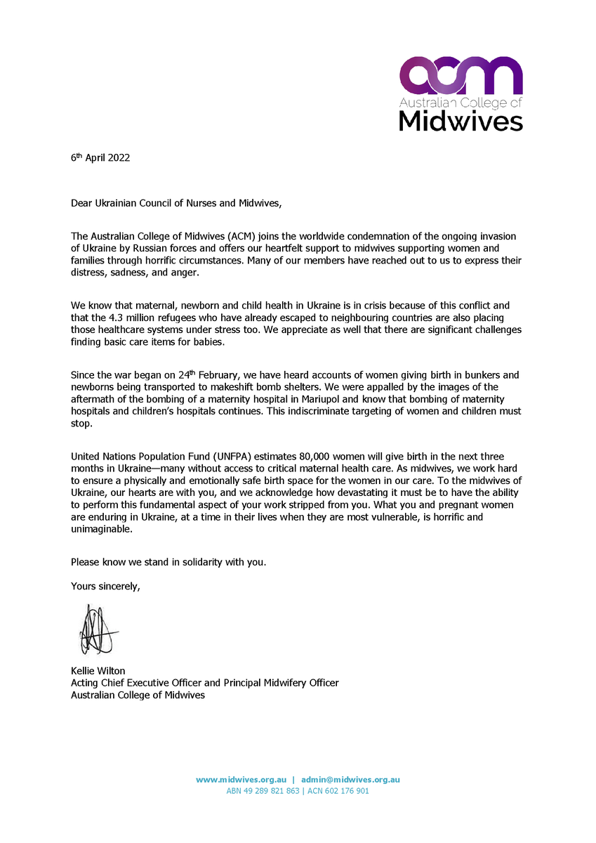 Today we wrote a letter of support to the Ukrainian Council of Nurses and Midwives. 

If you'd like to help, The International Committee of the Red Cross have launched a Ukraine Appeal. You can donate here.loom.ly/JLI-sJI