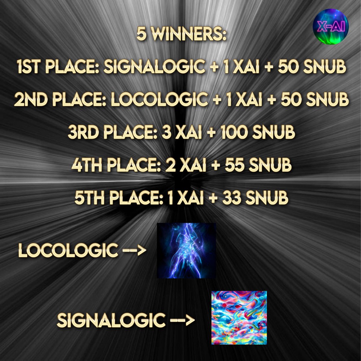 XAI_NFT's tweet photo. To prepare for our next Sologenic mint we would like to announce a large giveaway for our supporters!🤖🎁

To enter just:
- Follow @XAI_NFT &amp; @SnubNetwork 
- Retweet &amp; Like
- Tag 3+ friends in this post

DL: 24hrs⏳
#XRP #XRPL #xrpthestandard #NFTGiveaway #NFTdrop #XRPCommunity https://t.co/hl1A2E5eMN