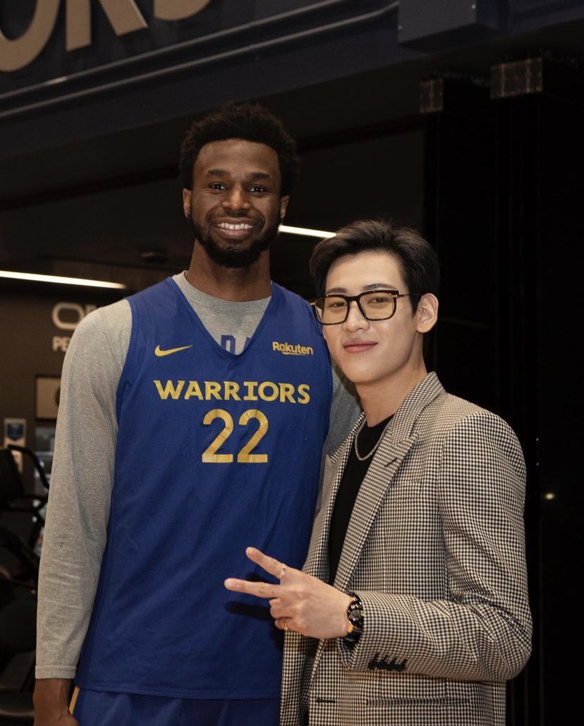 warriorsworld's tweet photo. Wiggs x @BamBam1A 

BamBam getting crazy love in the Bay #BamBamxGSW https://t.co/u558k2tm8c