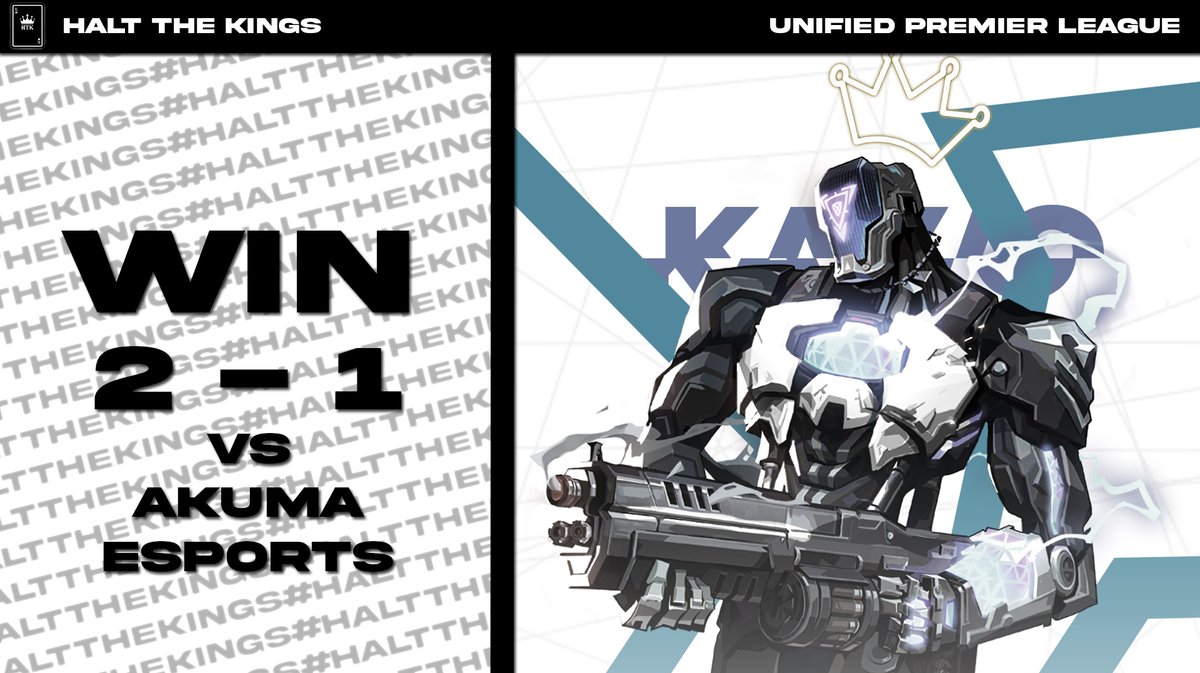 We win 2-1 over <a href="/AkumaEsports/">Akuma Esports</a> to push ourselves to lower bracket finals in <a href="/UnifiedPremier/">Unified Premier</a> . 

#HaltTheKings