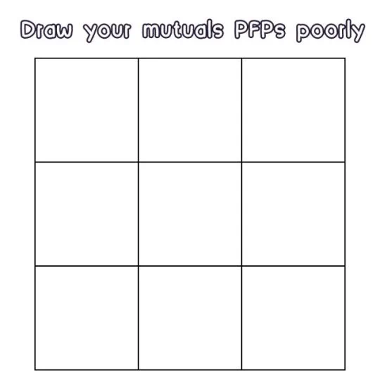 saw cina doing this so am stealing the idea >:D
elo to my mutuals who wants me to ruin their pfps 🥰 