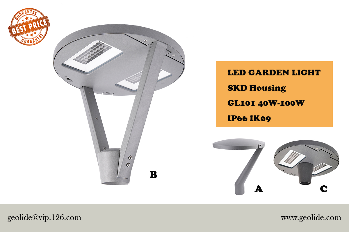 ledstreetlight3's tweet image. Geolide outdoor led garden light GL101 is a simple and classic Led post top light, 40w 60W 80W 100W led urban light.led light housing or complete both supply.Contact us.#ledgardenlight #ledposttoplight #ledurbanlight #ledlighthousing lake@geolide.com.www.geolide.com