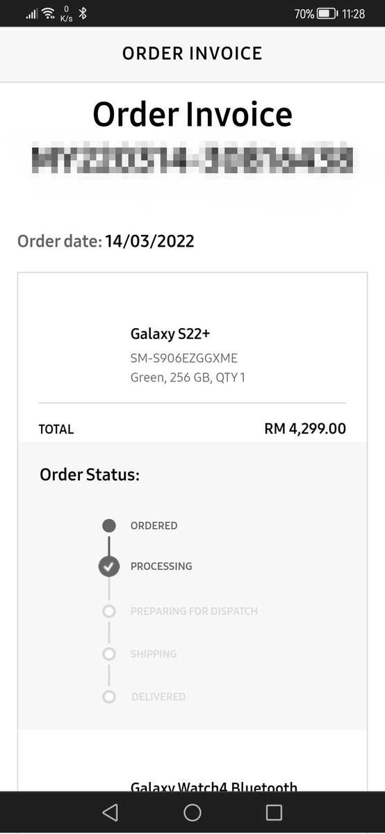 nontangibleguy's tweet photo. @SamsungMalaysia ordered Samsung S22+ since 14/3/2022 till this date still processing order. From hype to "i just wanna cancel my order".

#samsungs22plus #Samsung https://t.co/l5XygnZsPT