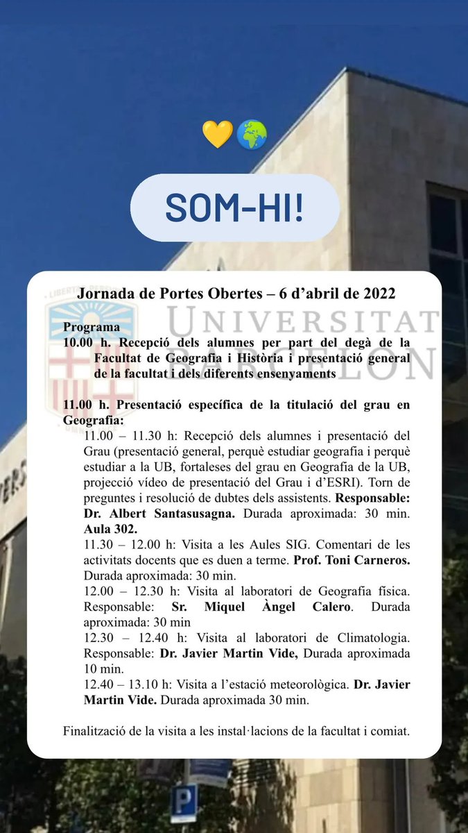 Geografia UB (@geografiaub) on Twitter photo 