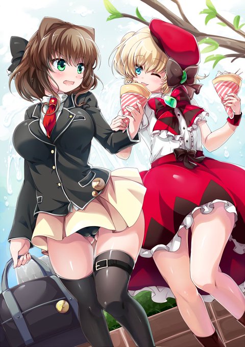 めちゃくちゃ珍しい過去の創作男女絵(赤い方は男)男の子の方のデザイン少しだけ変えてからちょっとあれこれ描きたいですね……#創作男女 