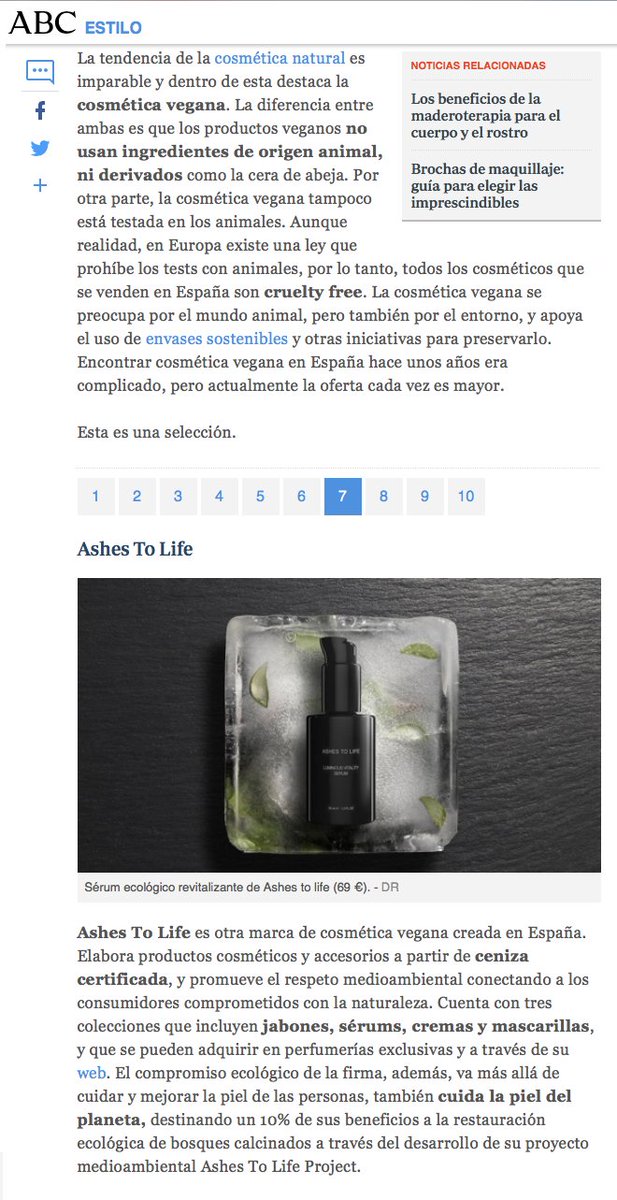 "La #cosmética vegana se preocupa por el mundo animal, pero también por el entorno, y apoya el uso de envases #sostenibles y otras iniciativas para preservarlo". <a href="/AraNic73/">Araceli Nicolás</a>