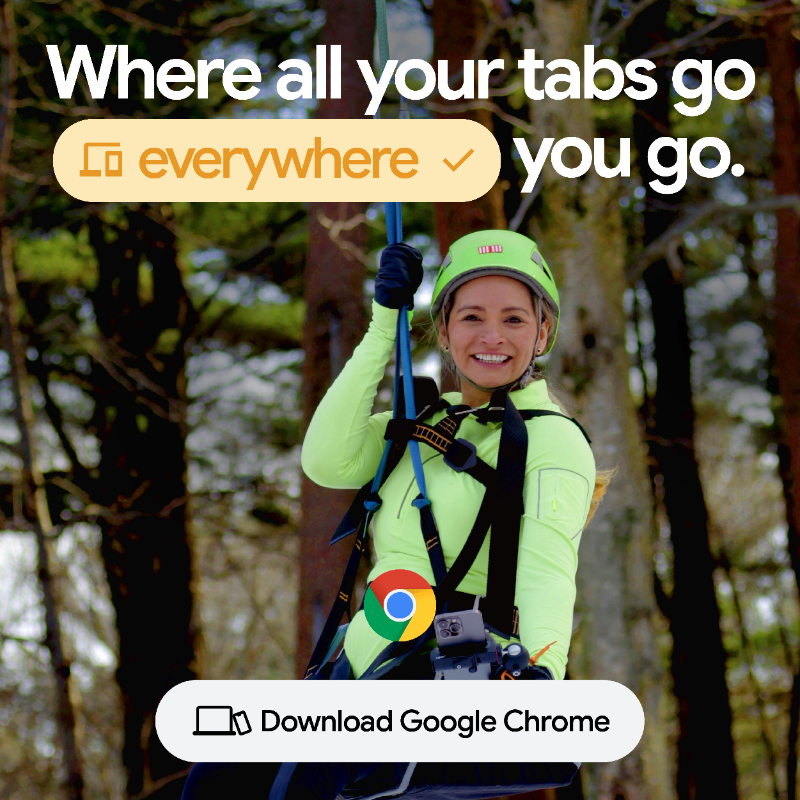 googlechrome's tweet photo. Download #Chrome and all your tabs go everywhere you go. There’s no place like Chrome.