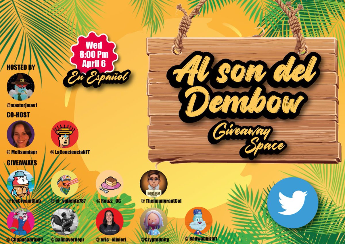el_valiente787's tweet image. #NFTGiveaway para el premio de la noche Al son del Dembow con @Masterjmav1                                                      ✅Follow @el_valiente787                                                 ✅Like &amp;amp; RT                                               #NFTCommmunity