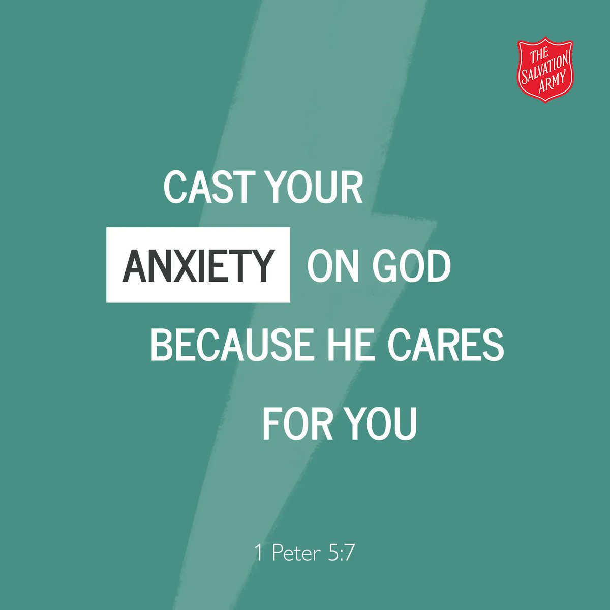 SalvArmyIHQ's tweet photo. Anxious?

Let go. Give it over to God. That doesn't mean you don't think about solutions, or give up striving for a better world, but it does mean you can let go of the worry and anxiety you might be feeling. 

Humble yourself: do what you can, but trust God with what you cannot. https://t.co/QrZ7yLOJvk