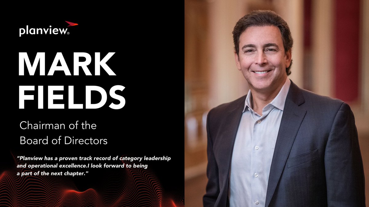 BethAWeeks's tweet photo. Planview is pleased to announce that Mark Fields, former President and CEO of Ford Motor Company, has joined Planview’s Board of Directors as Chairman. https://t.co/urIHEOTYQD https://t.co/DsHjr2tQgA