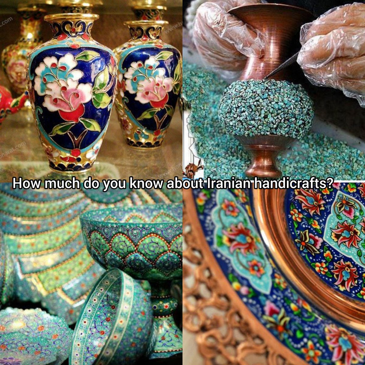 drmahdidanesh's tweet photo. How much do you know about Iranian handicrafts?
@nbarocksstc #tour #Travel #journey #MAFSAU #BusinessProposal #Bucha #XiaoZhan #Zelensky https://t.co/kgC4ITTY3j