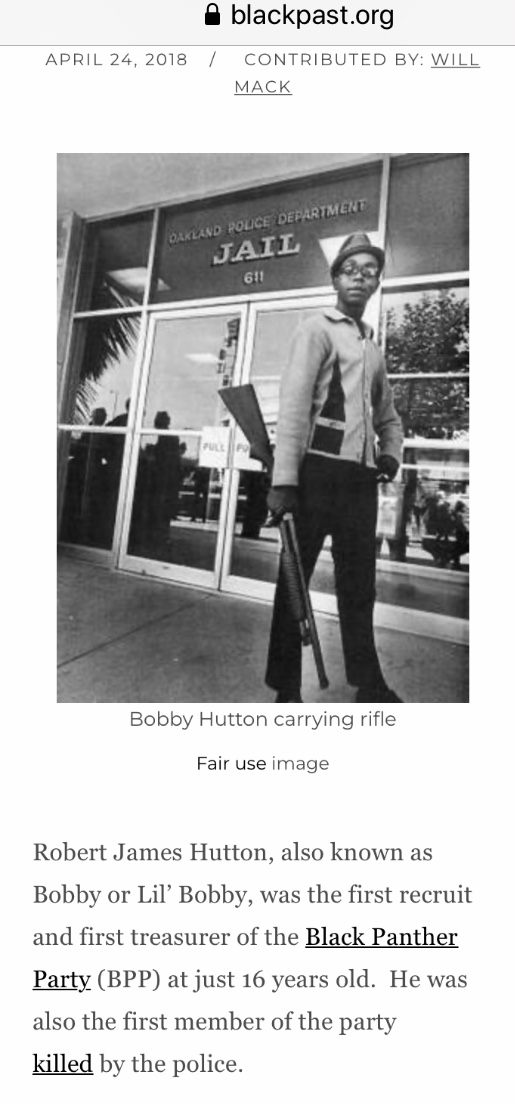 AyizeS's tweet photo. #TodayInBlackHistory 4/6 of 1968 #RIP #LilBobbyHutton the 1st #BlackPantherParty(#BPP) recruit at 16 &amp; he’s yet another #PoliceKilledBlack ⁦@barbs73 ⁦@HistoryHeroes⁩ ⁦@IsaNahilaS ⁦@historianspeaks @dijoni ⁦@GRevmgbrown4 ⁦@blackleftaf https://t.co/0FIIeZLFbH https://t.co/11nKAdEIlJ