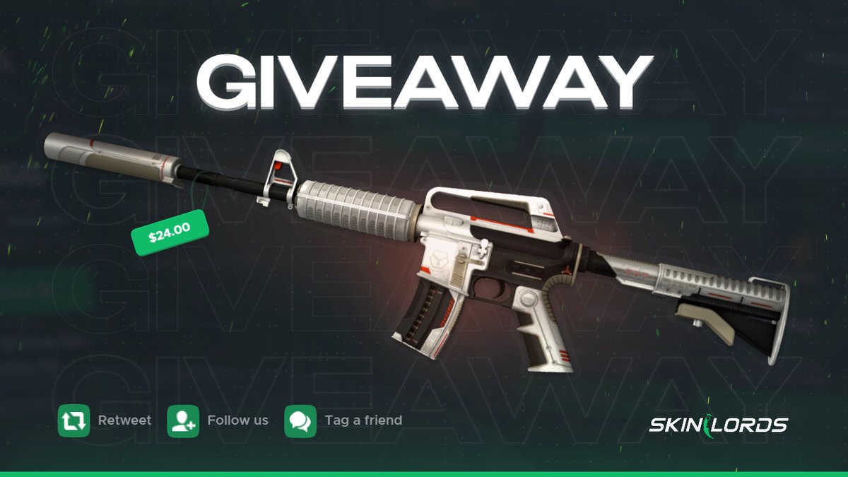 SkinLords's tweet photo. M4A1-S Mecha Industries 🎁 CSGO Skin Giveaway!

✅ To enter:
- Retweet and Follow us
- Tag a friend

Ends in two days! Best of luck! https://t.co/aAvGfP7xzT