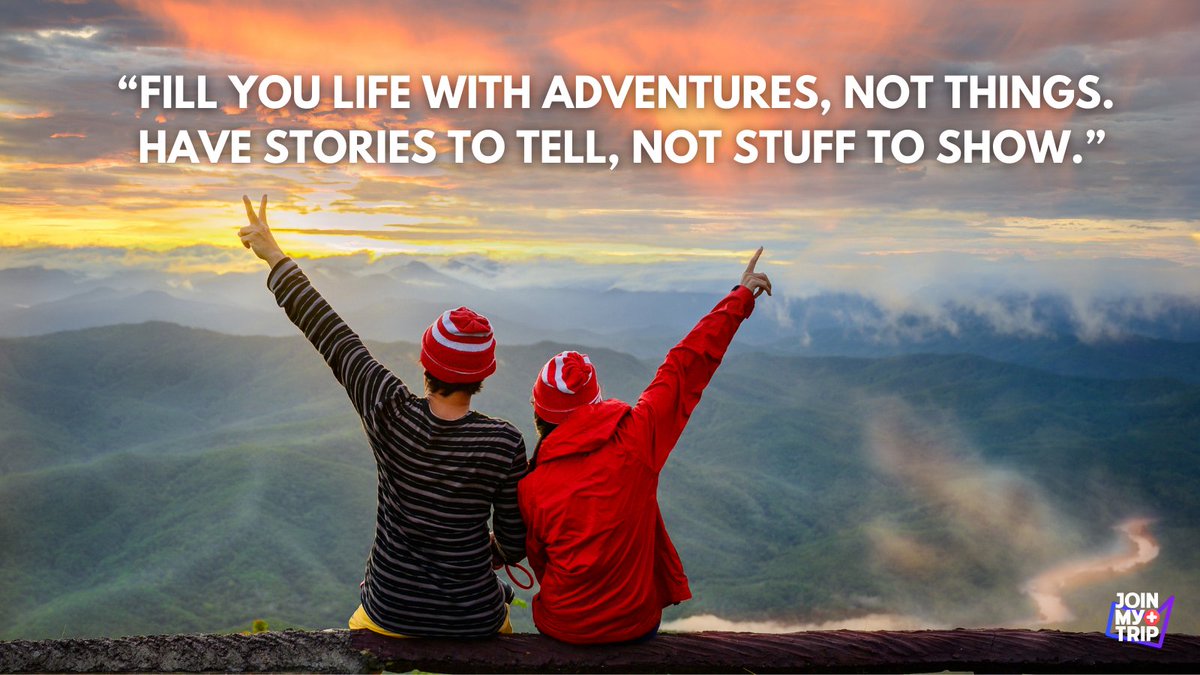 joinmytrip's tweet photo. #Life is meant to be lived to the fullest! #Adventures are other there, waiting for you to take them! #fun #Travel #wednesdaythought https://t.co/tsul5qfQCa