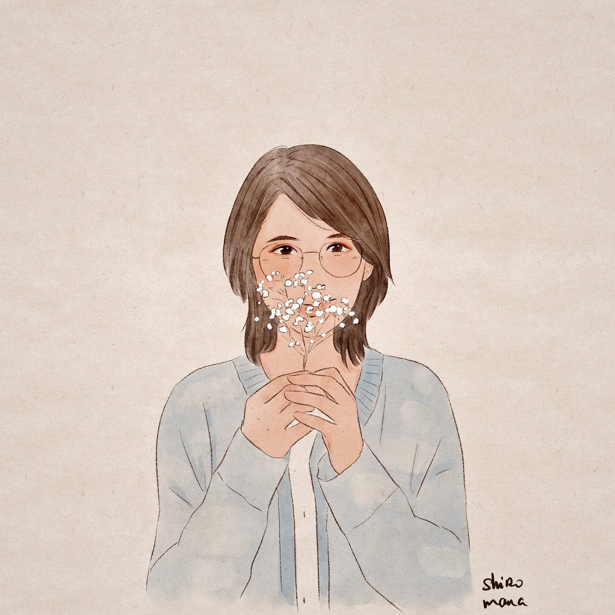 mana_shiro's tweet photo. Sometimes I give myself a drawing of me
 #commissionsopen #commissions #drawing #Watercolor #illustration #portrait https://t.co/9ZOyDJpHkv