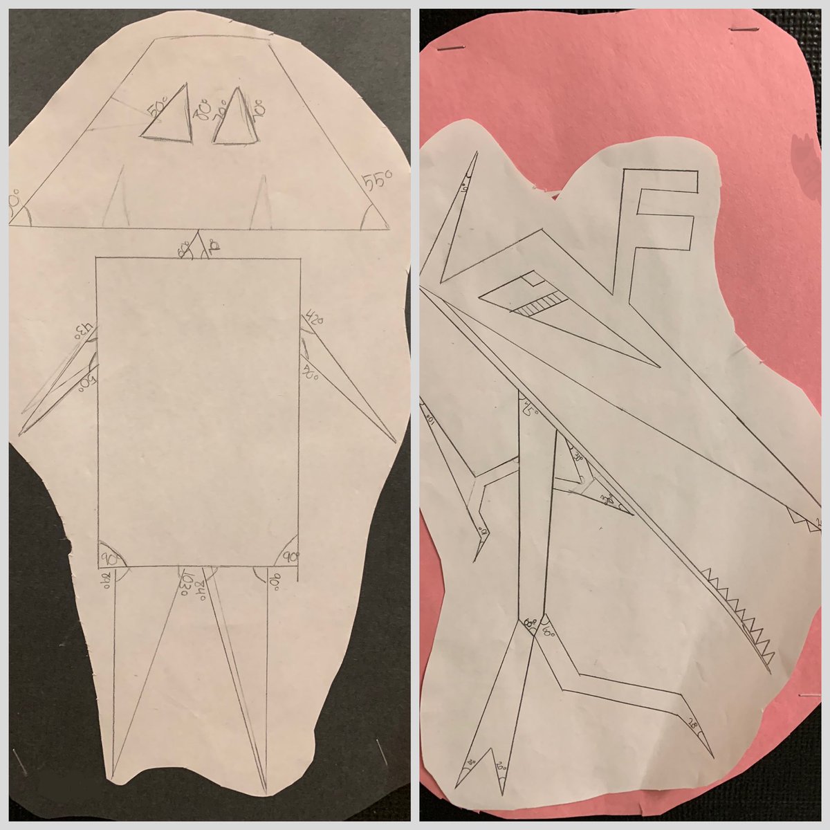 DrOakleyBlue's tweet photo. Exploring angles using protractors to create Angle Monsters! #HaysboroLovesLearning https://t.co/bWy9vnBxP1