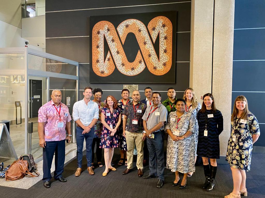 AusHCFJ's tweet photo. Pleased to support @FijianMedia Editors visit to 🇦🇺 as part of our longstanding engagement through @pacmas_voice. The visit will connect Fijian and Australian media counterparts on issues including managing media digitisation and sustainable business models. https://t.co/GLHIzkdyg2