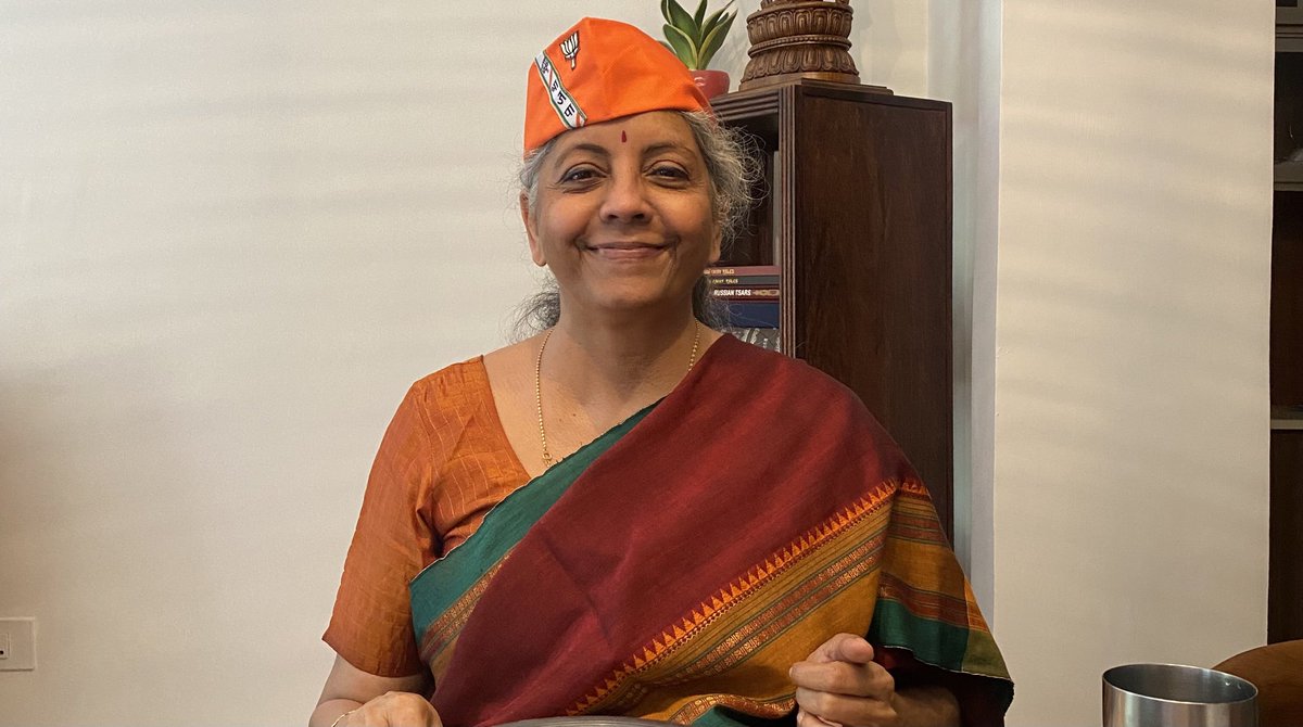 nsitharaman's tweet photo. Today, marking the #SthapanaDivas of ⁦@BJP4India⁩, I rededicate myself as a karyakarta to serve the #NationFirst. https://t.co/SUJnqdCuR3