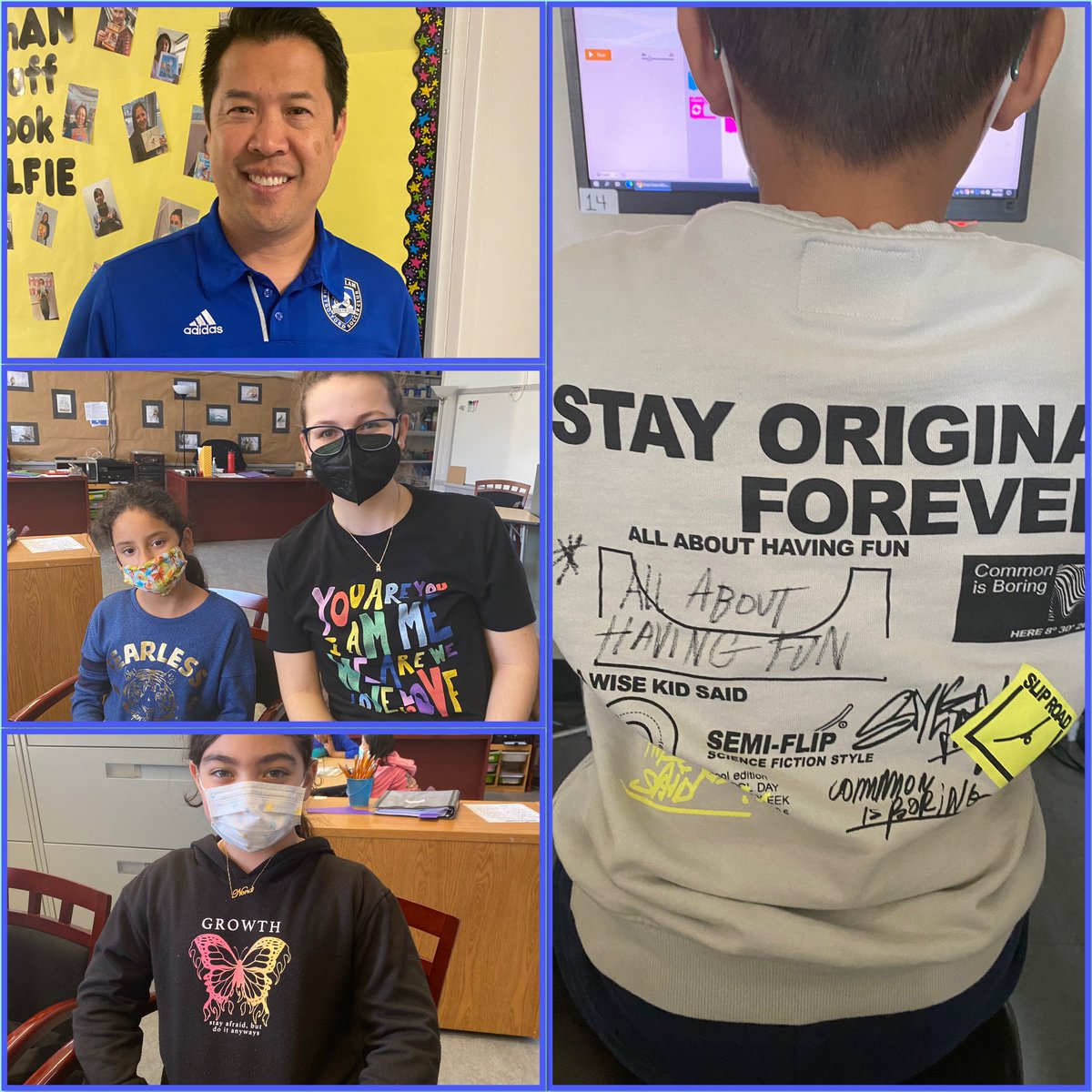 karolyniverson's tweet photo. Wear your Words Day 1. We are getting to the end of our Literacy Extravaganza with one more day of wear your words, book selfies, and Indigenous Literacy Day with @CabaDICK (super excited for this day). #schoolspirit #funwithliteracy @inmanSD41 https://t.co/tfYMFRw5NJ