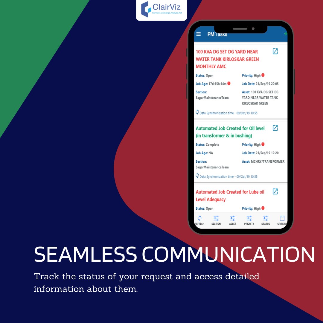clairvizsystems's tweet photo. Clairviz DOMMS software allows seamless communication between processes and Maintenance tasks.

Looking ahead Manufacturing through Smart Factory technology.

https://t.co/grm5hflnou  

#smartfactory #maintenancemanagement #industry40 #digitalmanufacturing #factorymanagement https://t.co/zxB6tM28uR