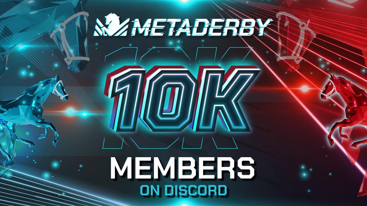10k+ Discord members reached, next stop - 100k! ✨

This is only the beginning of the journey 🆕

Haven't joined us yet? 👀 📲 Join our #discord today to engage with the community ⬇️ 
discord.gg/metaderby