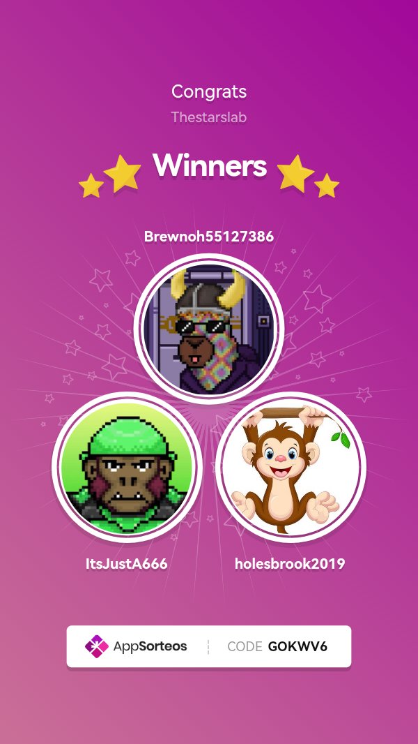 Thestarslab's tweet photo. Congrats on winning the Lil Bears WL with us!
@Brewnoh55127386
@ItsJustA666
@holesbrook2019

We will be contacting you shortly✉️
And thank you to everyone who participated! https://t.co/o8gUXG69iB