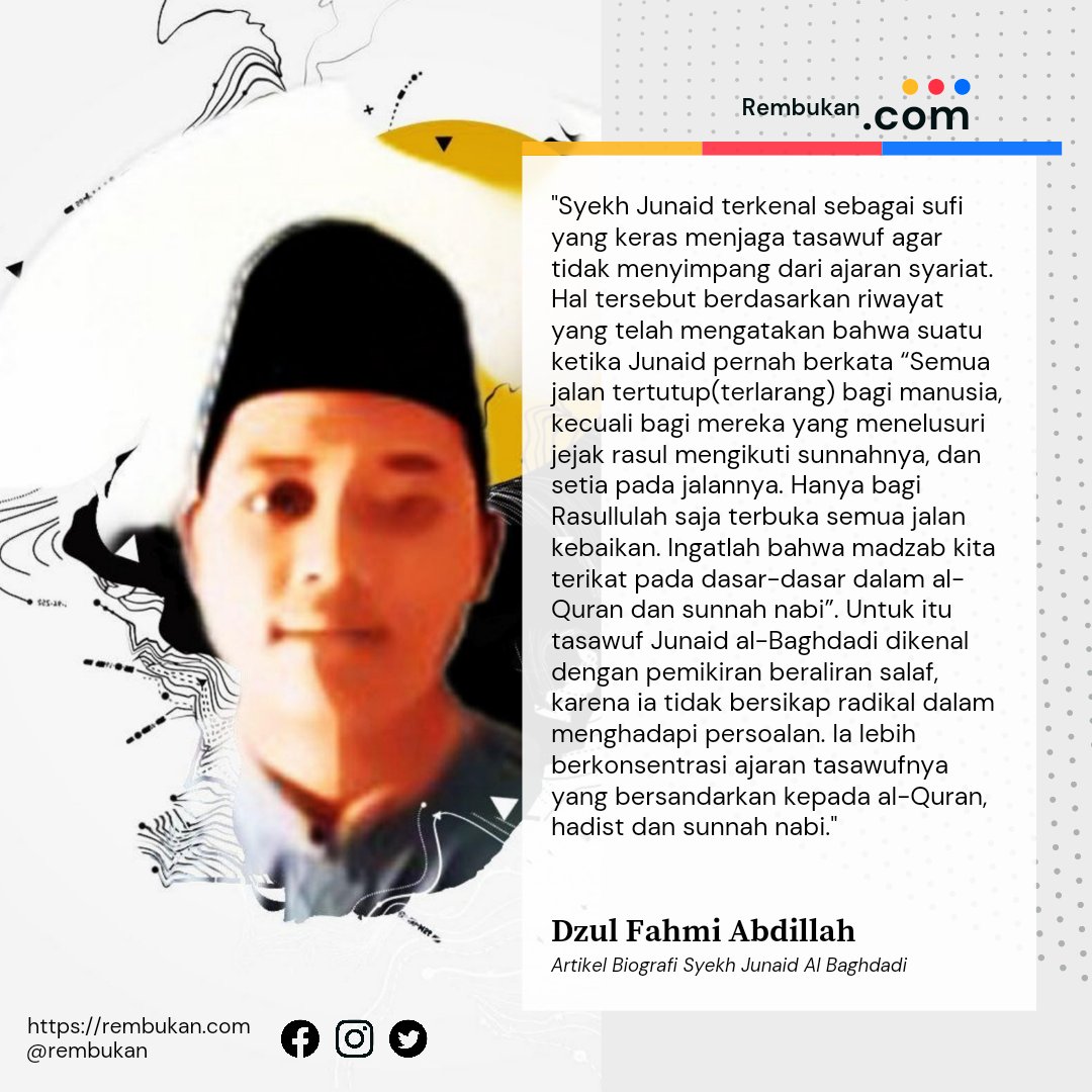 RembukanC's tweet photo. Baca biografi dari Syekh Junaid Al Baghdadi dulu yuk gais sambil menunggu berbuka puasa bagi yang menjalankan ��🤩🤩

#essayRembukan
Korban 
#Nikmatnyooo 
kampus 
Atas Bawah 
#Biography 
#Ramadan 
#Puasa 

https://t.co/nzZXFSHiLL https://t.co/uCGLKpkQZj