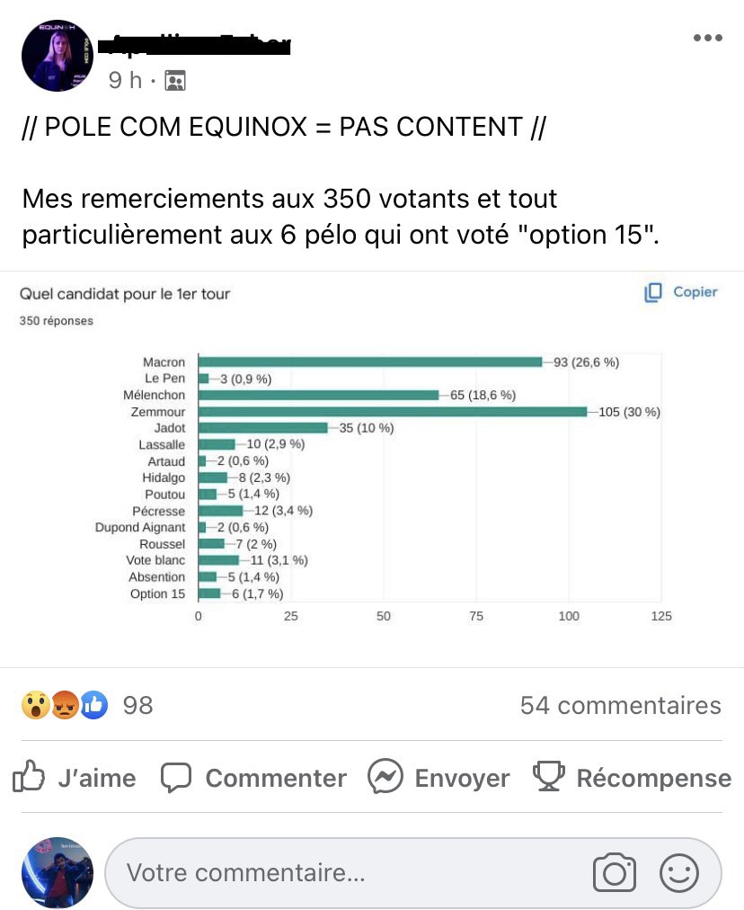 WilliamSeven7's tweet photo. ptdr sondage intention de vote dans mon école la honteee qui m’a envoyé là sérieux https://t.co/JajtgjiOO8