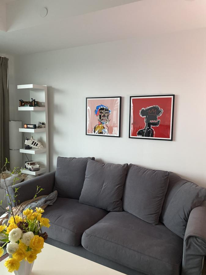 JP__White's tweet photo. A couple of APEZ on the wall of one of the first time buyers. Cool too see them framed. https://t.co/tjWw4WVA6L