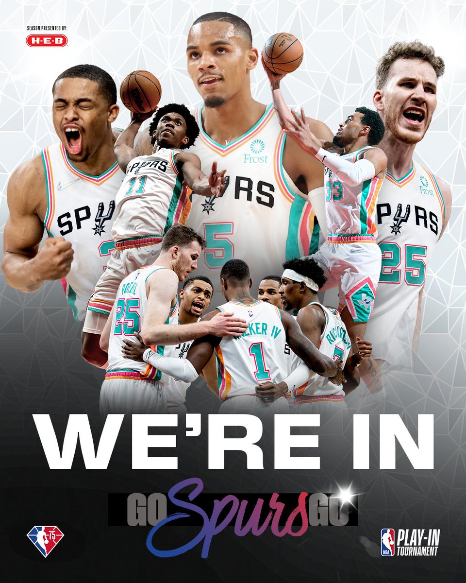 RT @spurs: WE'RE HEADED TO THE PLAY-IN!

#PorVIda https://t.co/RSuiFiIUJG