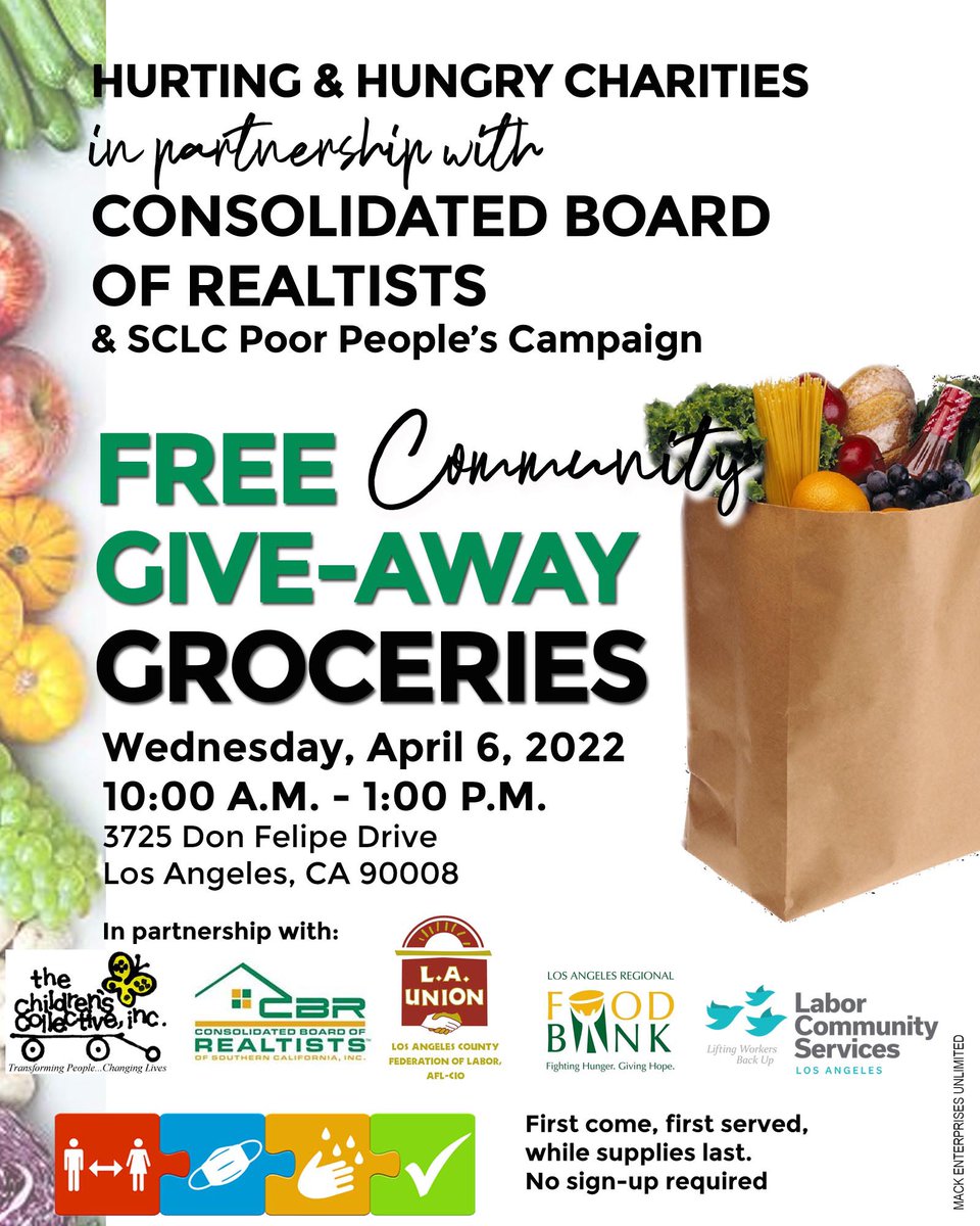 sclcsocal's tweet image. Following with our #april2022kingsacrificemonth come get free food for the needy