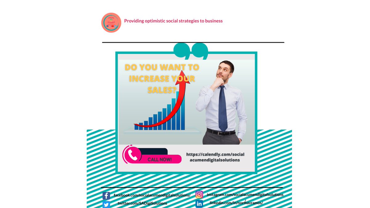 SADigiSolutions's tweet photo. Brands need to engage with their customers on social media to drive sales. Call now if you want to increase your sales: 
https://t.co/nnEBn332Yo

#socialacumen
#socialmediaforbusinessgrowth
#marketingtipsforbusiness
#smm https://t.co/ZYKRWHT3bO