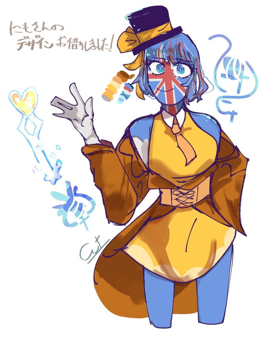 CzlXp_Z's tweet photo. #CountryHumans
🇬🇧こちらの方のキャラデザです！⇨@tall_el_amarnaa 
書かせていただきましたヾ(*’Ｏ’*)/💛🇬🇧 https://t.co/ePcaYaTQr1