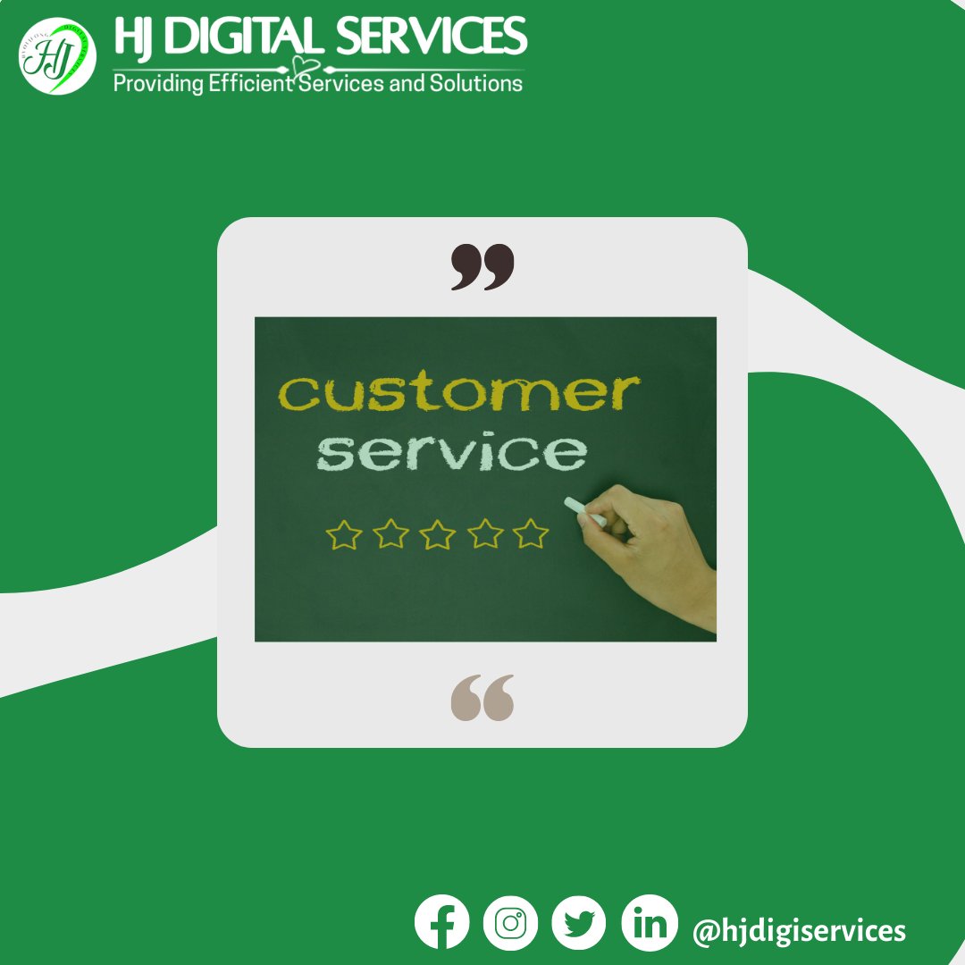 hjdigiservices's tweet photo. Do you want some tips on making your customers happy and satisfied?
Customer service has been a vital part of any business. It is essential to have the proper customer service to ensure that customers are happy. 🙂

#hjdigitalservices s #advertisingtips  #socialmediatip  #smm https://t.co/B7gtRktwaz