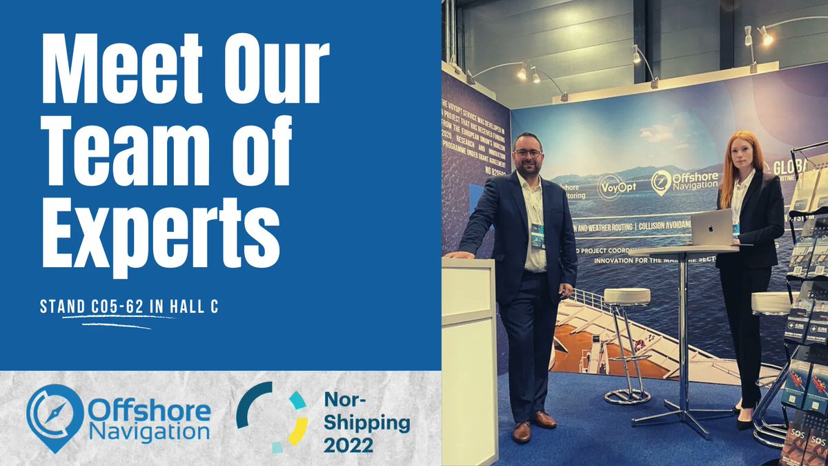 OffshoreNav's tweet photo. Meet our team of experts at Stand C05-62 in Hall C at this year’s Nor-Shipping 2022 event. 

 #norshipping #shipping #action #backtobusiness #offshorenavigation #offshore #maritime #shippingindustry #norway #experts #marine #maritime https://t.co/ID32kpqRCg