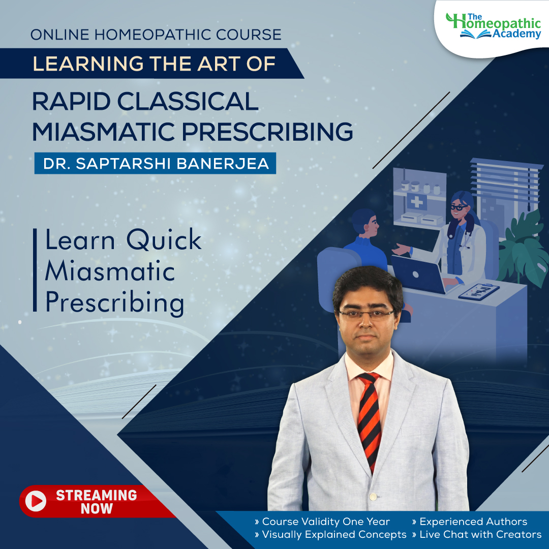 THA_Homeopathy's tweet photo. Let’s #learn the art of rapid classical prescribing on the basis of #miasms straight from Dr. Saptarshi Banerjea in digital #online #homeopathy #course called- ‘Learning The Art of Rapid, Classical Miasmatic Prescribing’ that explores the concept in depth only on THA. https://t.co/uuzMAr0DVv