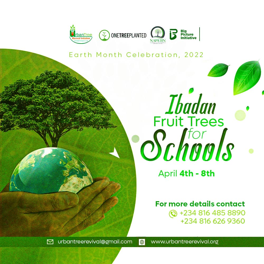 TreeRevivalTeam's tweet photo. Collaborating with @onetreeplanted @DEANinitiative to plant more #fruittrees in schools in #Osun #Anambra #Kano #Abuja #Oyo #Ogun #Lagos state Nigeria
#fruittrees4schools
#earthday #earthday2022 #earthdayiseveryday #earthday๐ #treerevival #saveourplanet #ClimateActionNow https://t.co/9TRwpbuthO