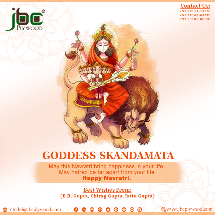 Happy Navratri
Goddess Skandamata (5th Day)
#jbc #jbcplywood #plywood #Skandamata #5thDay #durgamaa #durgapuja #durga #navratri #maadurga #jaimatadi #maa #kolkata #devi #durgapujo #india #mahakali #mata #hinduism #mahadev #matarani #vaishnodevi #HinduNavvarsh #jaimaakali #mata