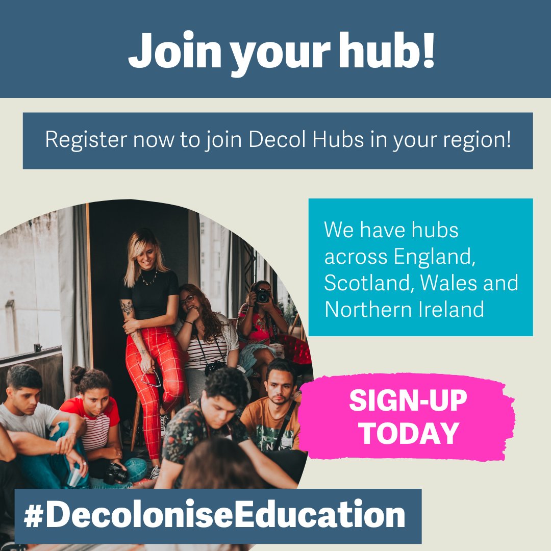 👀Are you a student campaigner working to #decolonise your university?

🤗Want to meet others in your region to network, collaborate and build divestment campaigns?

📣Join a DECOL HUB in your region!📣 

➡️nus.org.uk/campaigns/deco…

#DecoloniseEducation
#DivesttoDecolonise