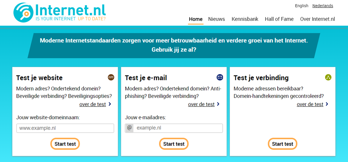 Screenshot Internet.nl