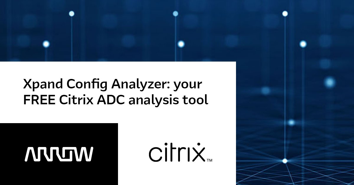 ArrowDataCenter's tweet photo. Get the best out of ADC functionalities and benefit from increased performance &amp; security. Use this powerful automated tool to assess your #CitrixADC. Generate your FREE analysis report now! https://t.co/zGrSlhgN6s
#ArrowXpand @Citrix #ManagedServices #XpandConfigAnalyzer https://t.co/Zu89Hw9kQD
