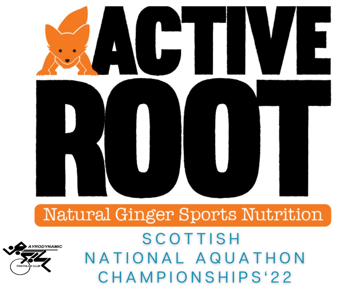 AyrodynamicTri's tweet photo. We are delighted to be supported by @Active_Root as the official nutrition provider for the Scottish National Aquathon Championships being held at Shewalton Nature Reserve, Irvine on 29th May 2022. 
.
Entries still open but filling up fast!

#discoverginger #activeroot https://t.co/tkQKQ0gp4B