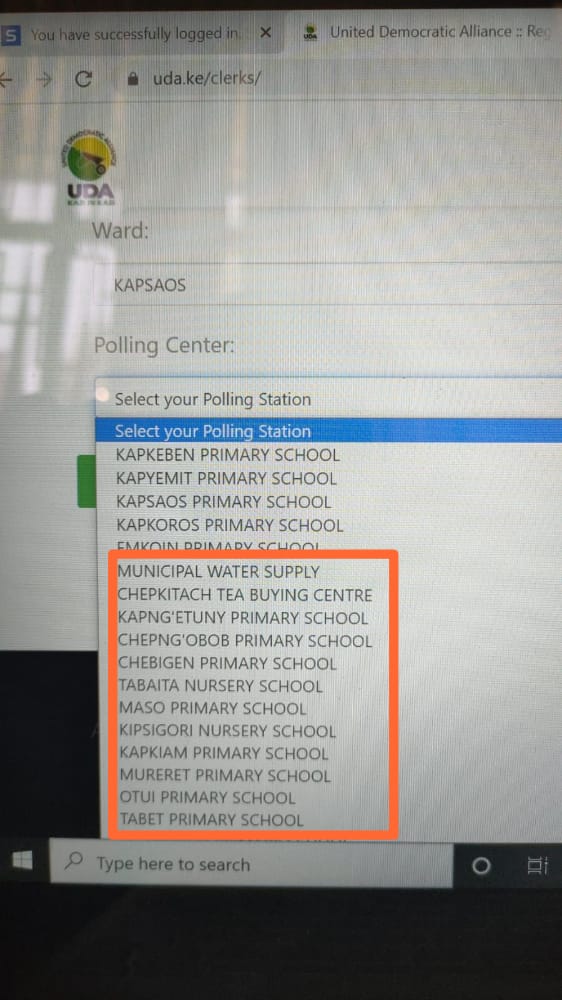 ArapTilingi's tweet photo. Plans in Uasin Gishu to rig in @ckositany,they have registered non existing polling stations,we will not allow this,we will not wait for it to happen @UDAKenya please check your Portal now. @WilliamsRuto,please note that unfair nominations will cost you the presidency. https://t.co/lNzNBZc47P